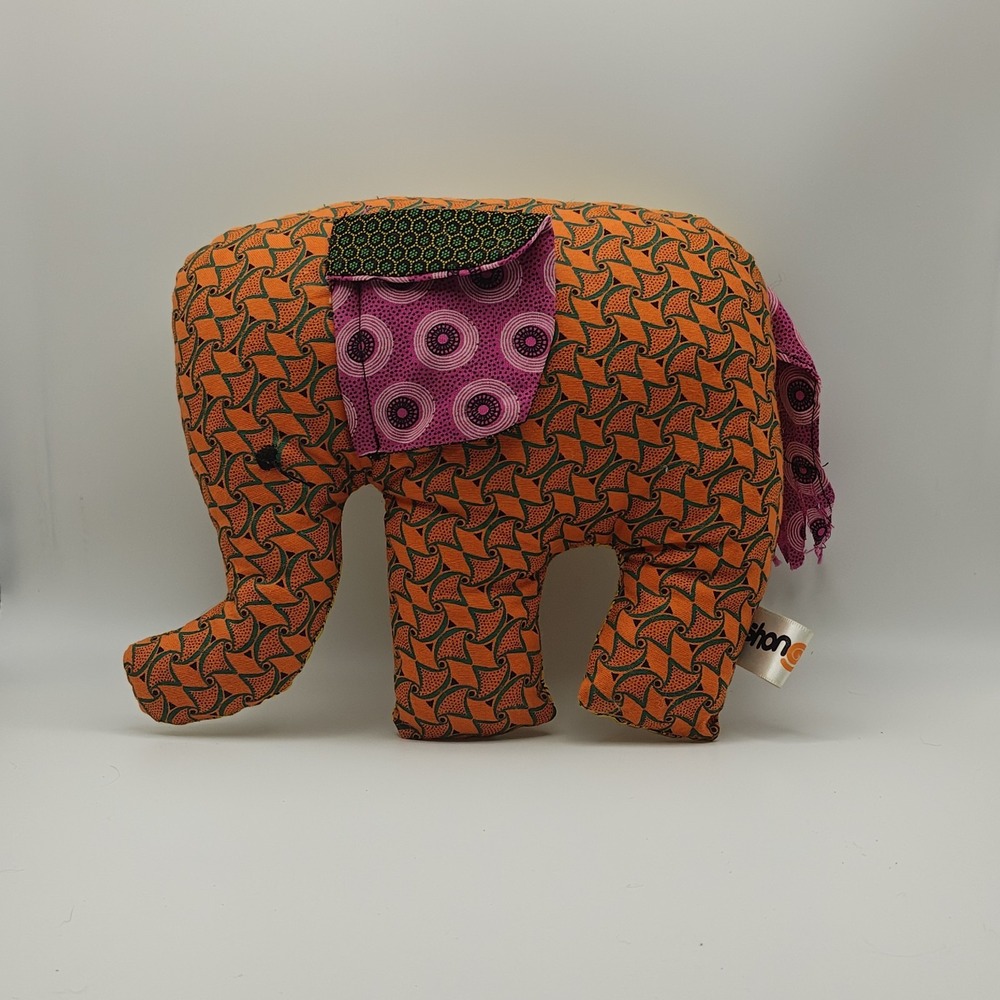 Shongololo South African Cape Town Colorful Patchwork Elephant Plush Stuffed F22